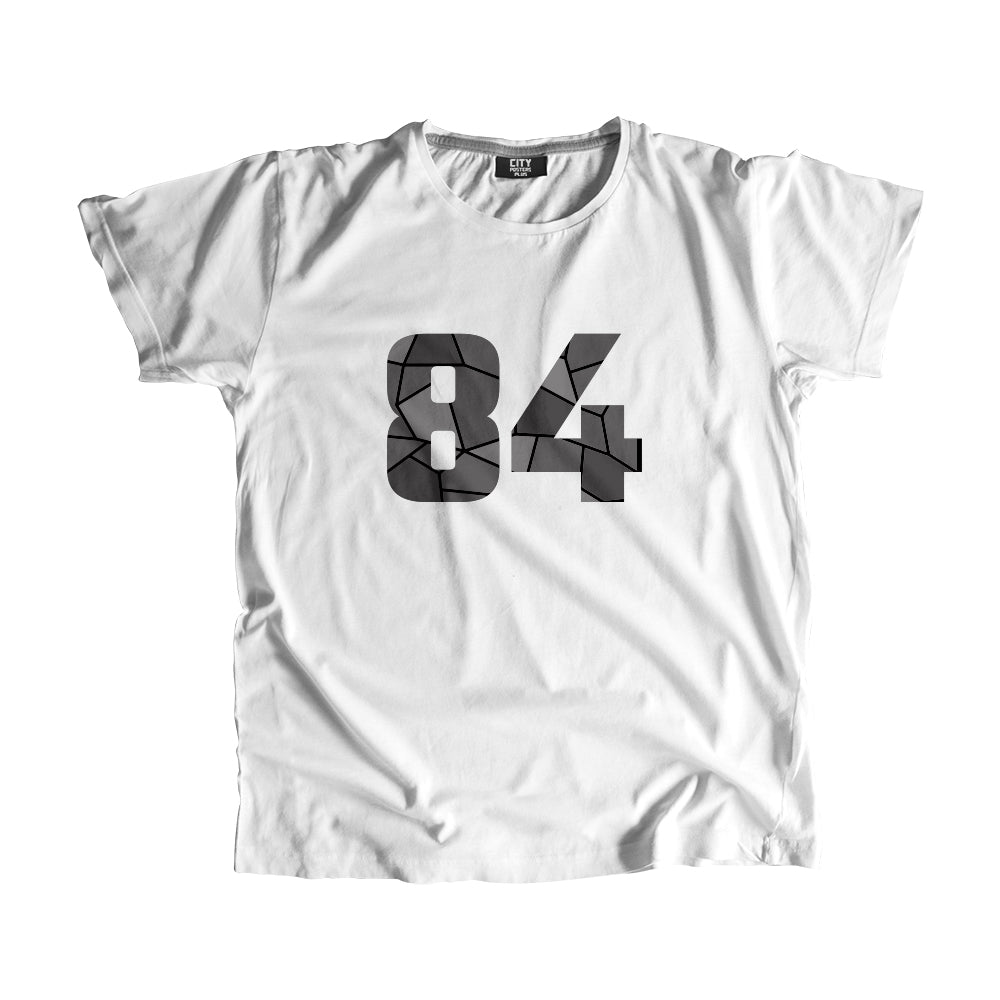 84 Number Men Unisex T-Shirt  (White)| Classic Numeric Graphic Tee