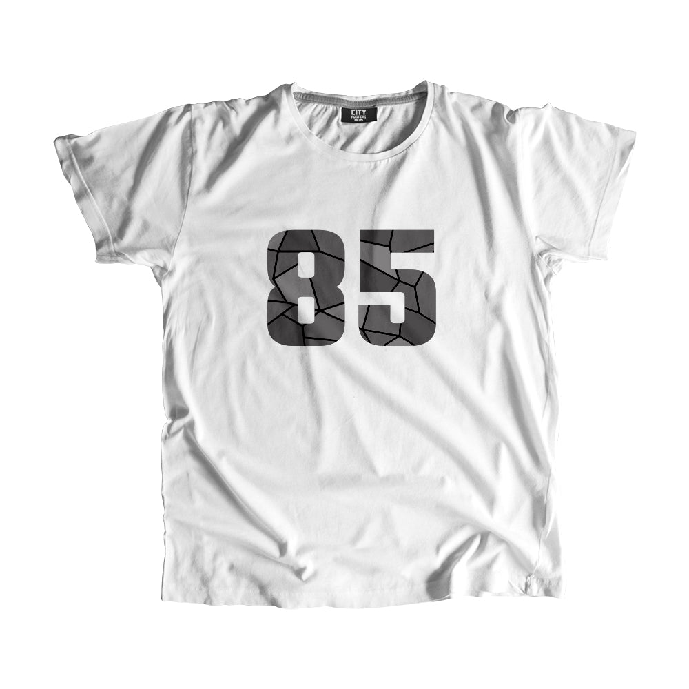 85 Number Men Unisex T-Shirt  (White)| Classic Numeric Graphic Tee