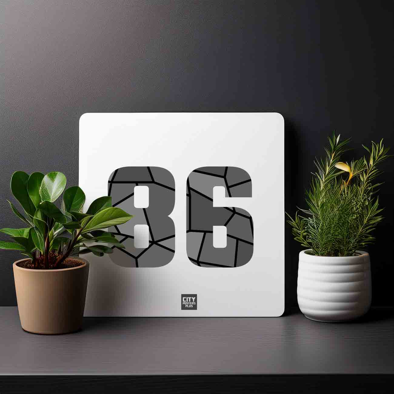 86 Number Mousepad (White)