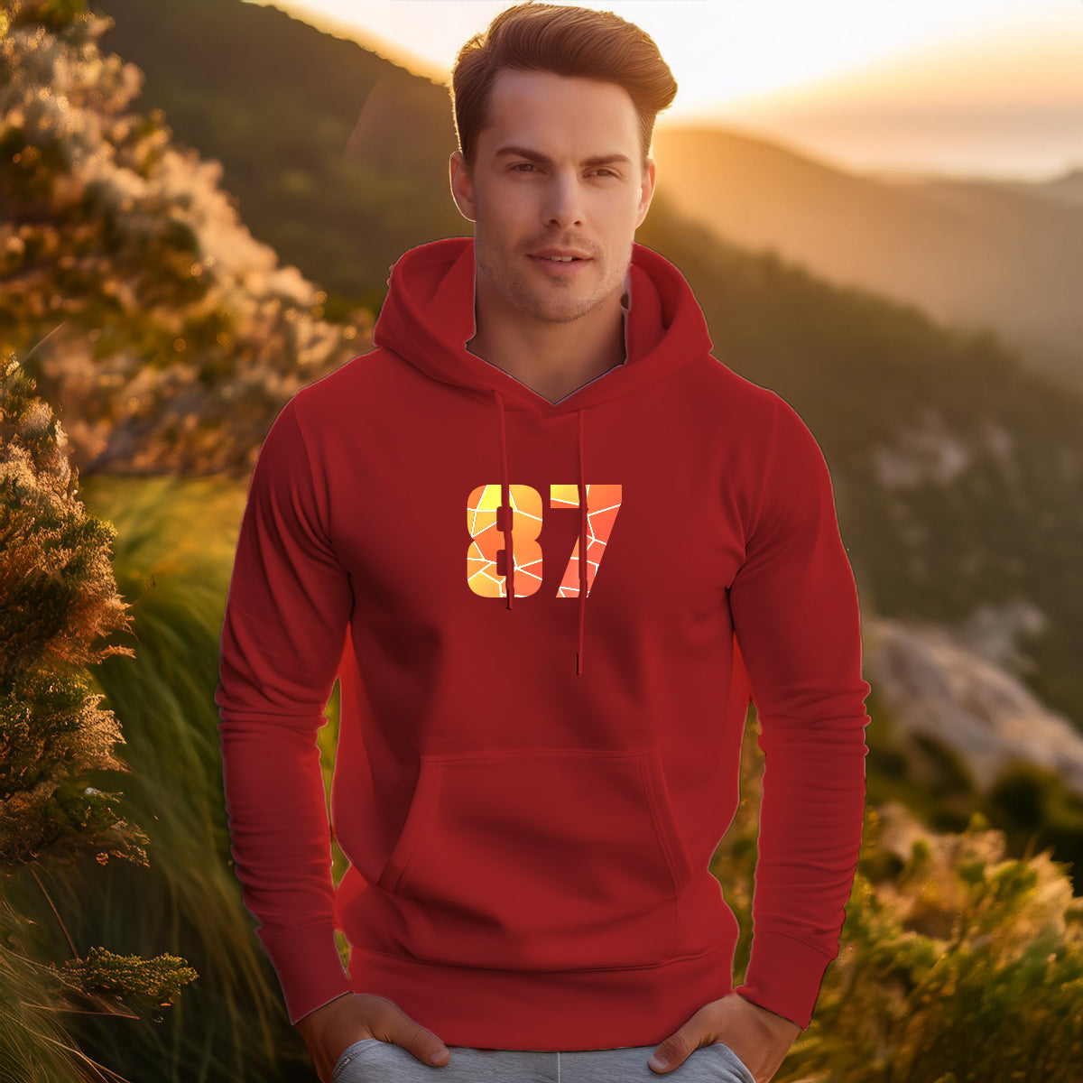 87 Number Unisex Hoodie | Personalized Number Hoodie for Men & Women