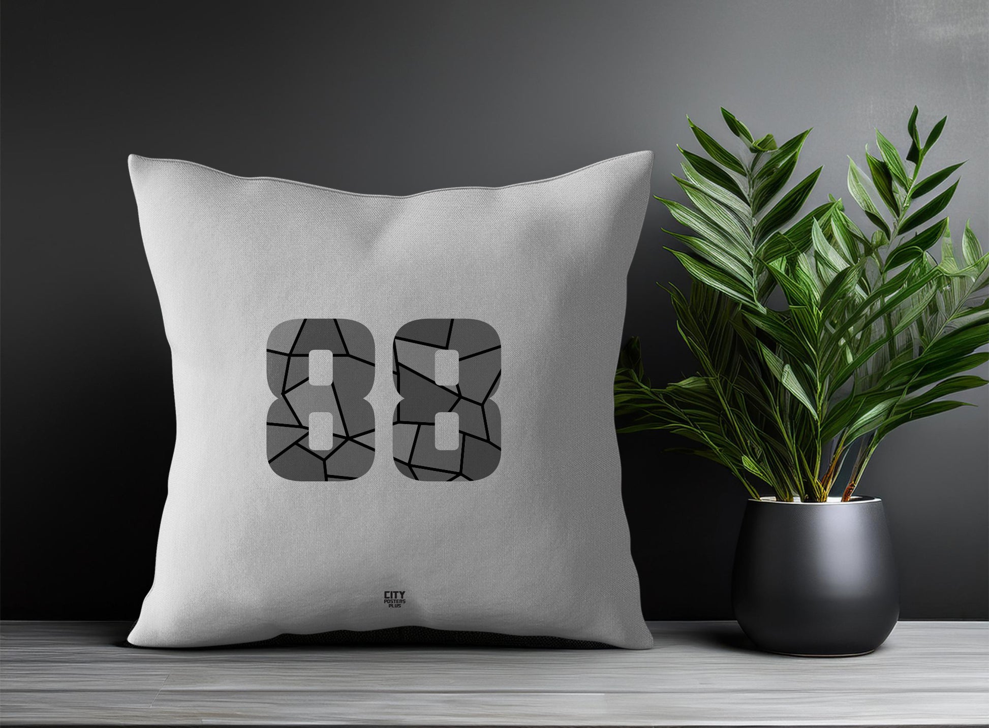 88 Number Square & Rectangle Pillow Cases | Print Deliver Plus by City Posters Plus