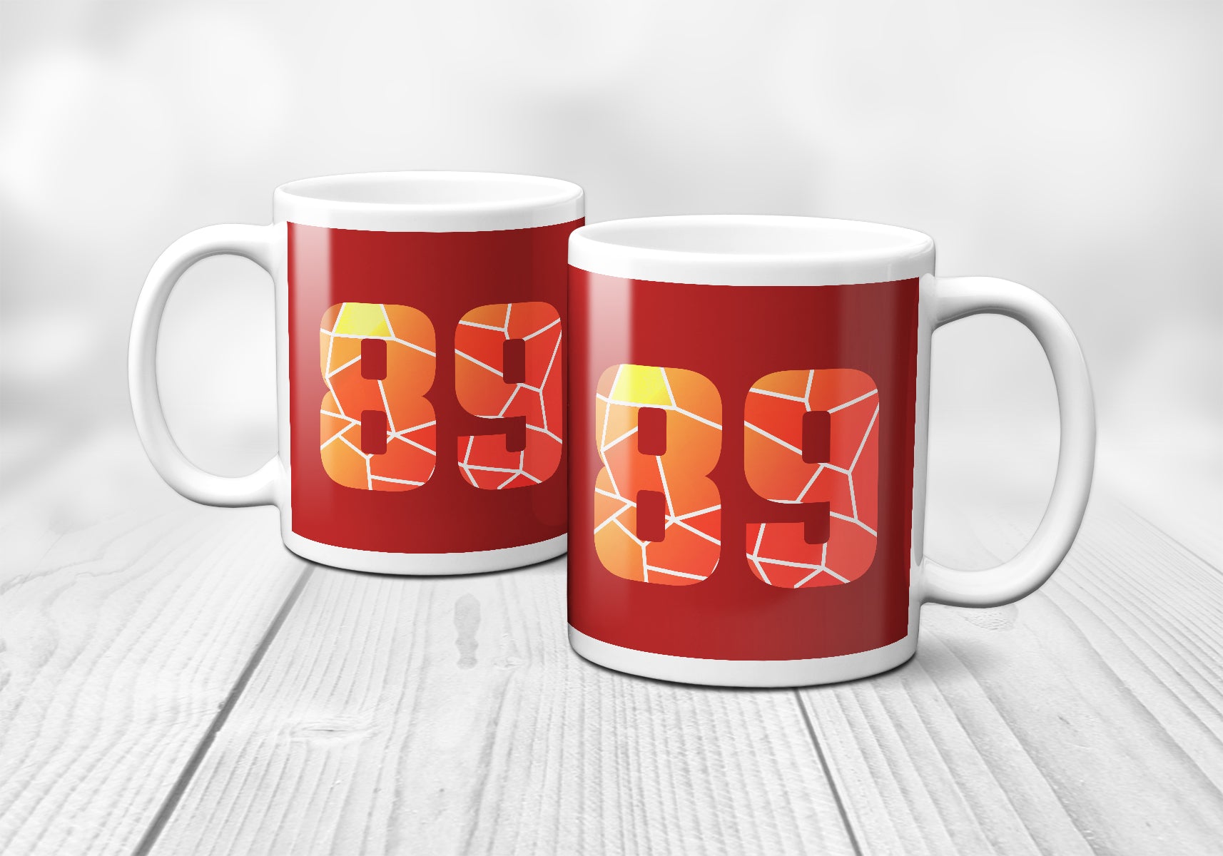 89 Number Mug (Red)