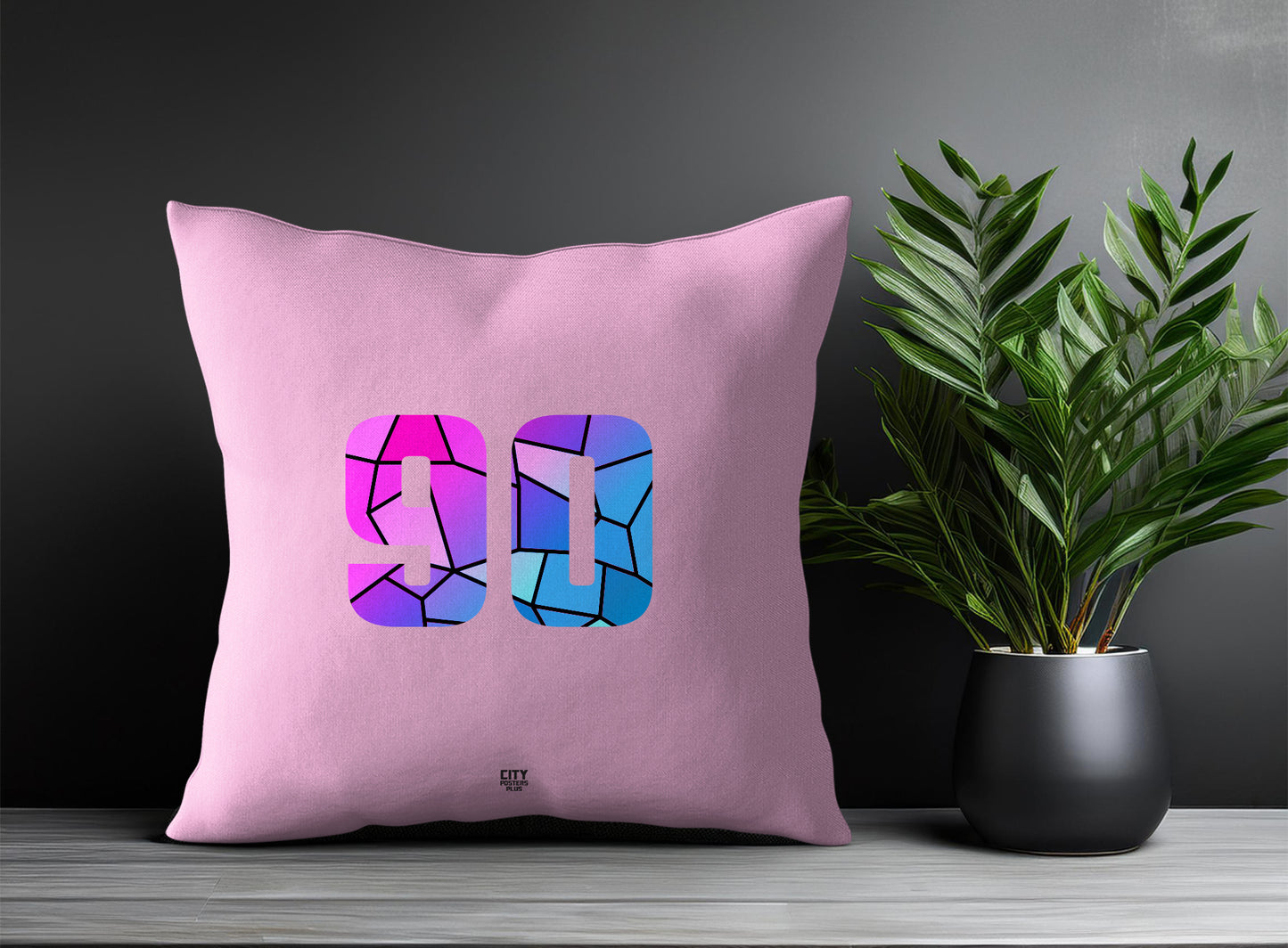 90 Number Square & Rectangle Pillow Cases | Print Deliver Plus by City Posters Plus