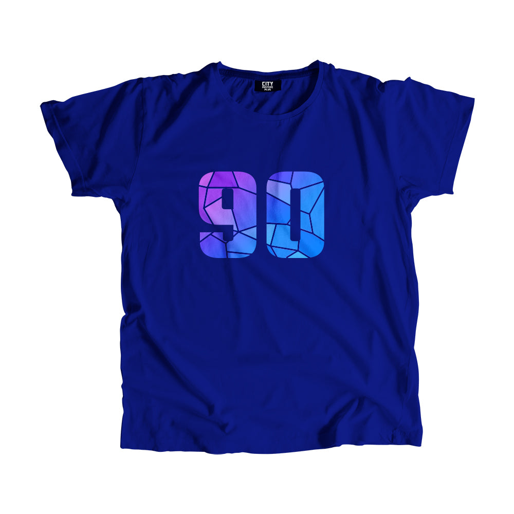 90 Number Men Unisex T-Shirt  (Royal Blue)| Classic Numeric Graphic Tee