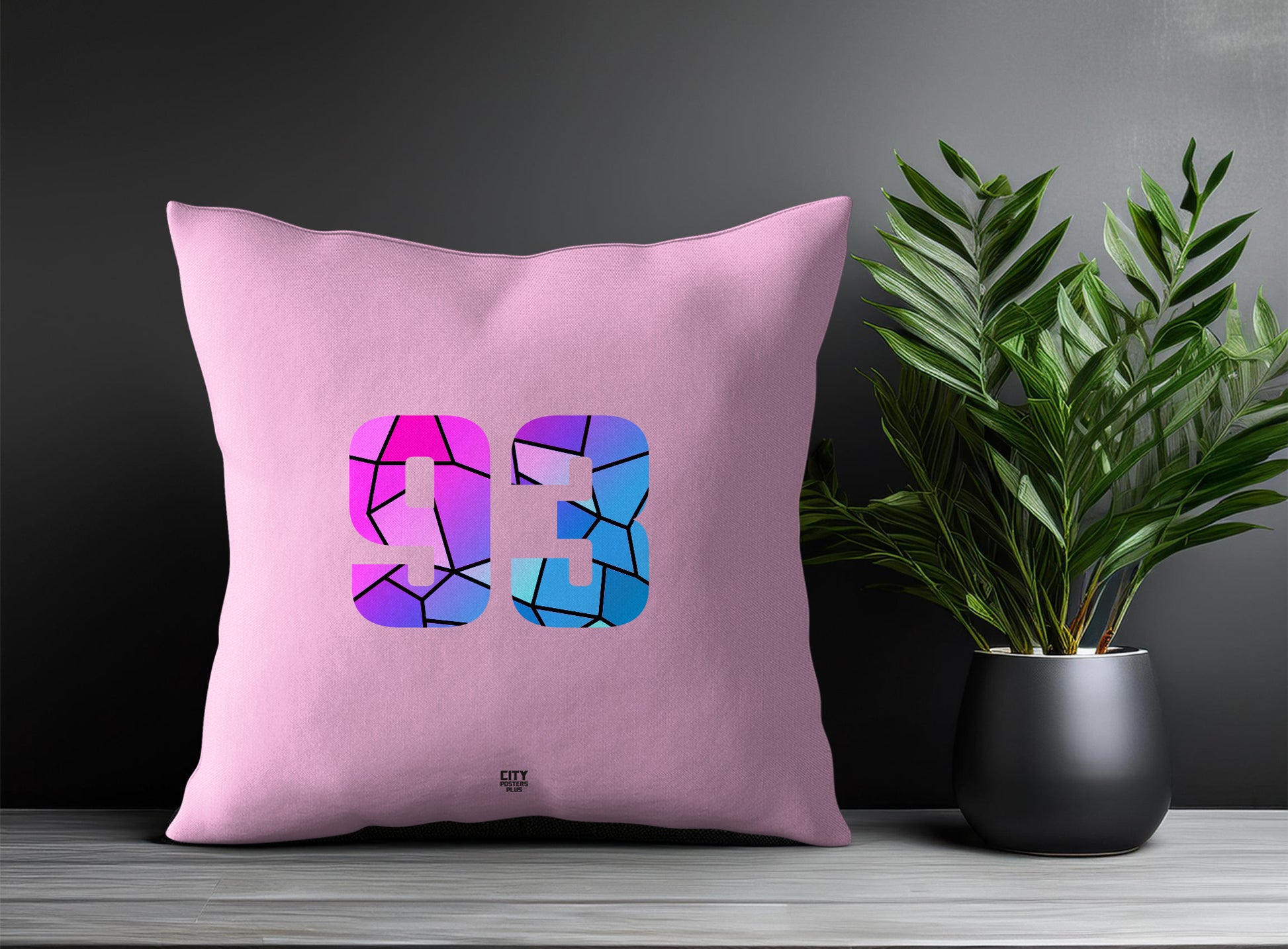 93 Number Square & Rectangle Pillow Cases | Print Deliver Plus by City Posters Plus