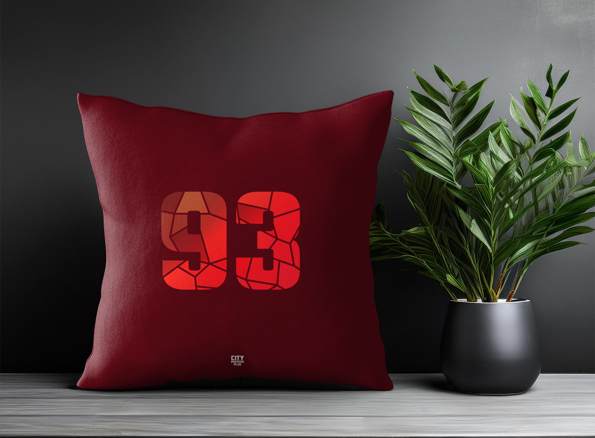 93 Number Square & Rectangle Pillow Cases | Print Deliver Plus by City Posters Plus