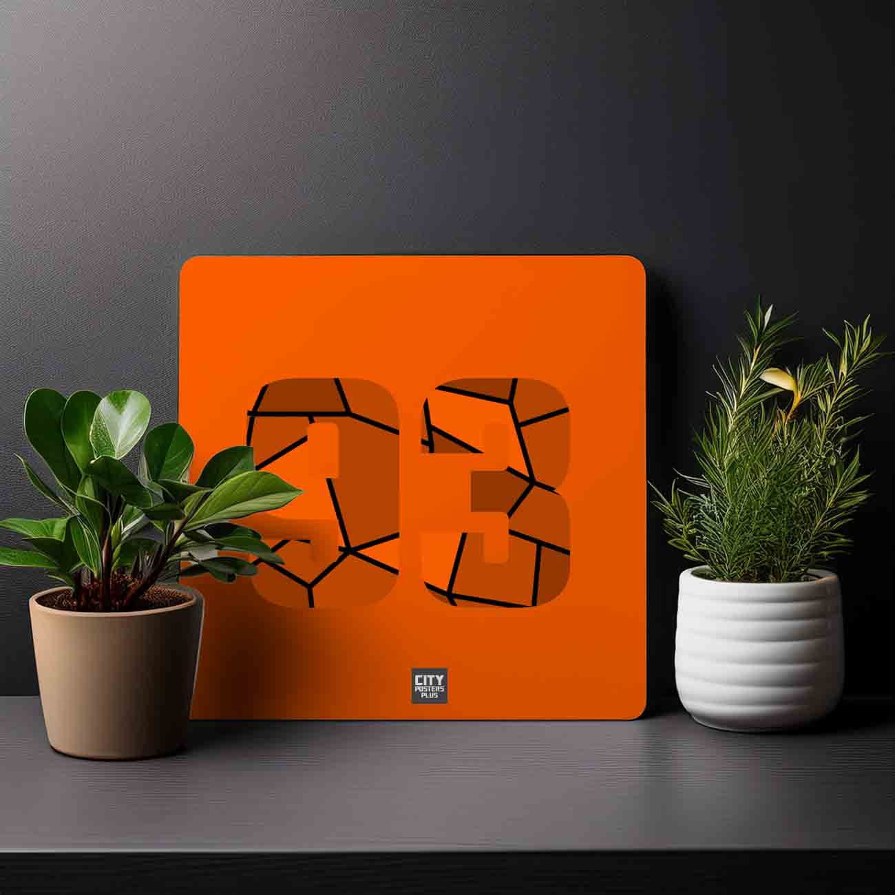93 Number Mousepad (Orange)