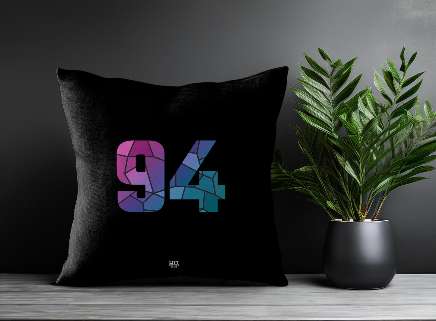 94 Number Square & Rectangle Pillow Cases | Print Deliver Plus by City Posters Plus