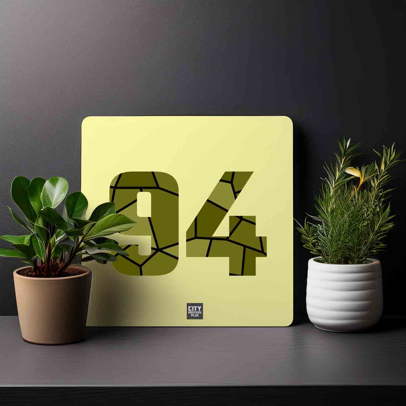 94 Number Mousepad (Butter Yellow)