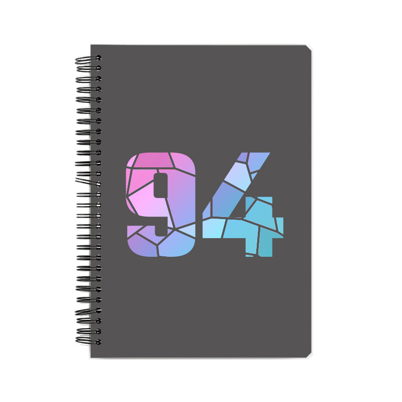 94 Number Notebook (Charcoal Grey)