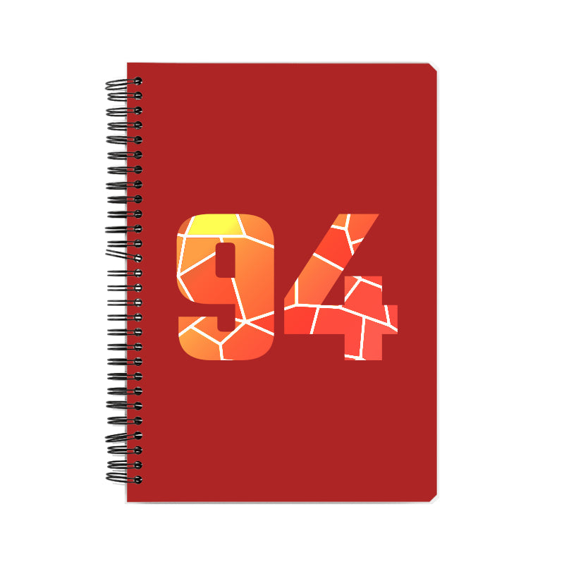 94 Number Notebook (Red)