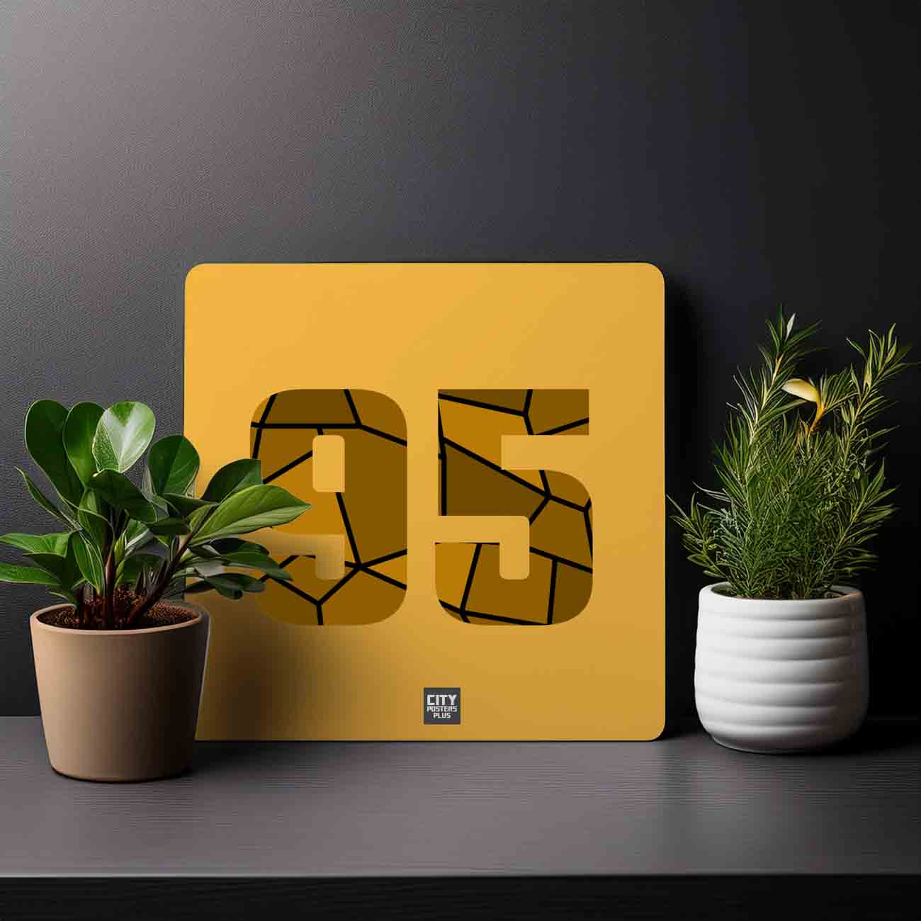 95 Number Mousepad (Golden Yellow)