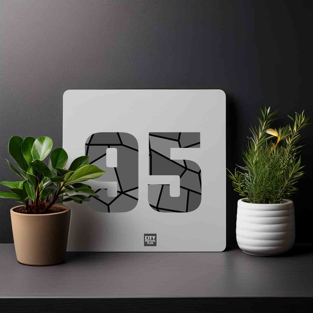 95 Number Mousepad (Melange Grey)