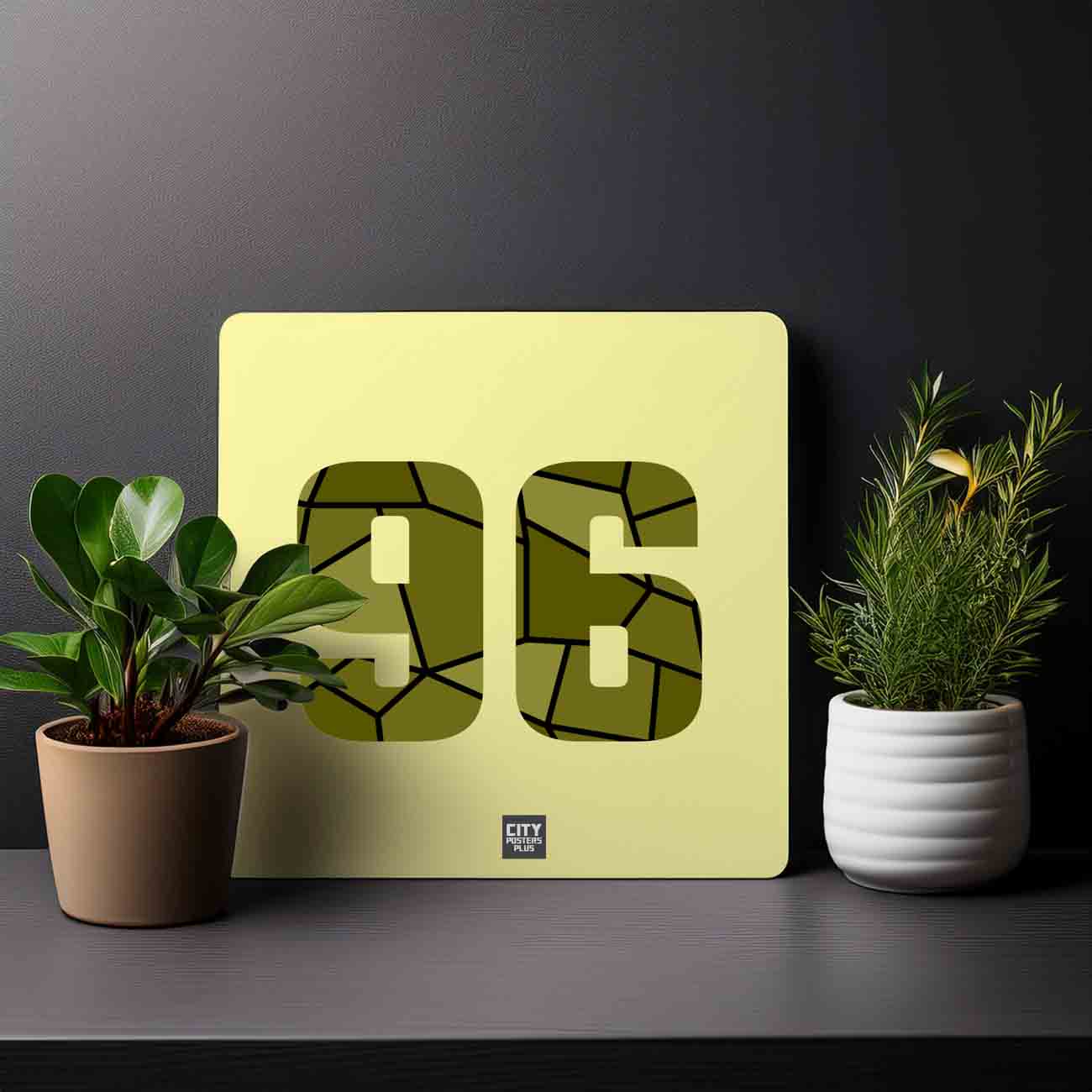 96 Number Mousepad (Butter Yellow)