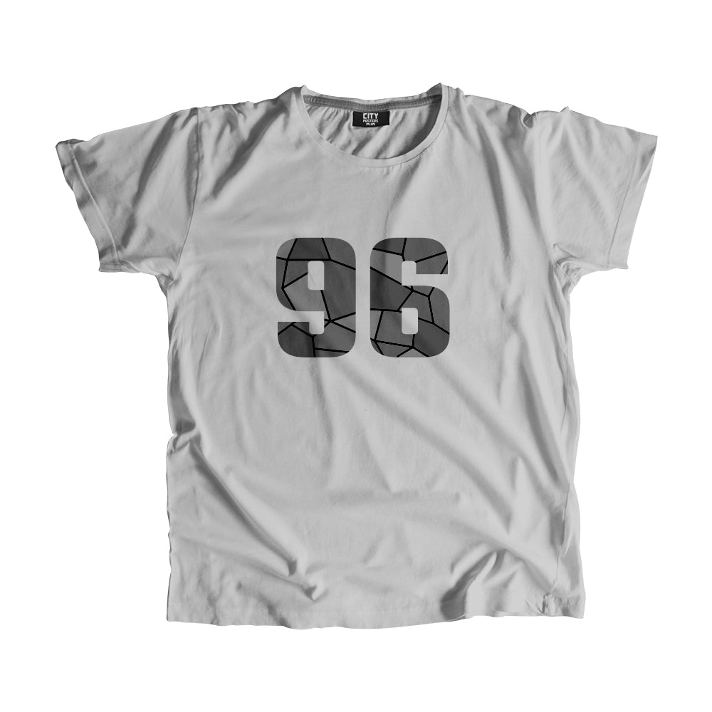 96 Number Men Unisex T-Shirt  (Melange Grey)| Classic Numeric Graphic Tee