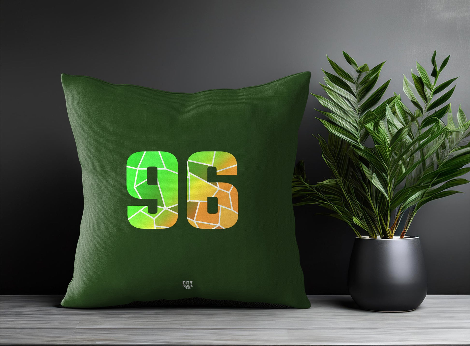 96 Number Square & Rectangle Pillow Cases | Print Deliver Plus by City Posters Plus