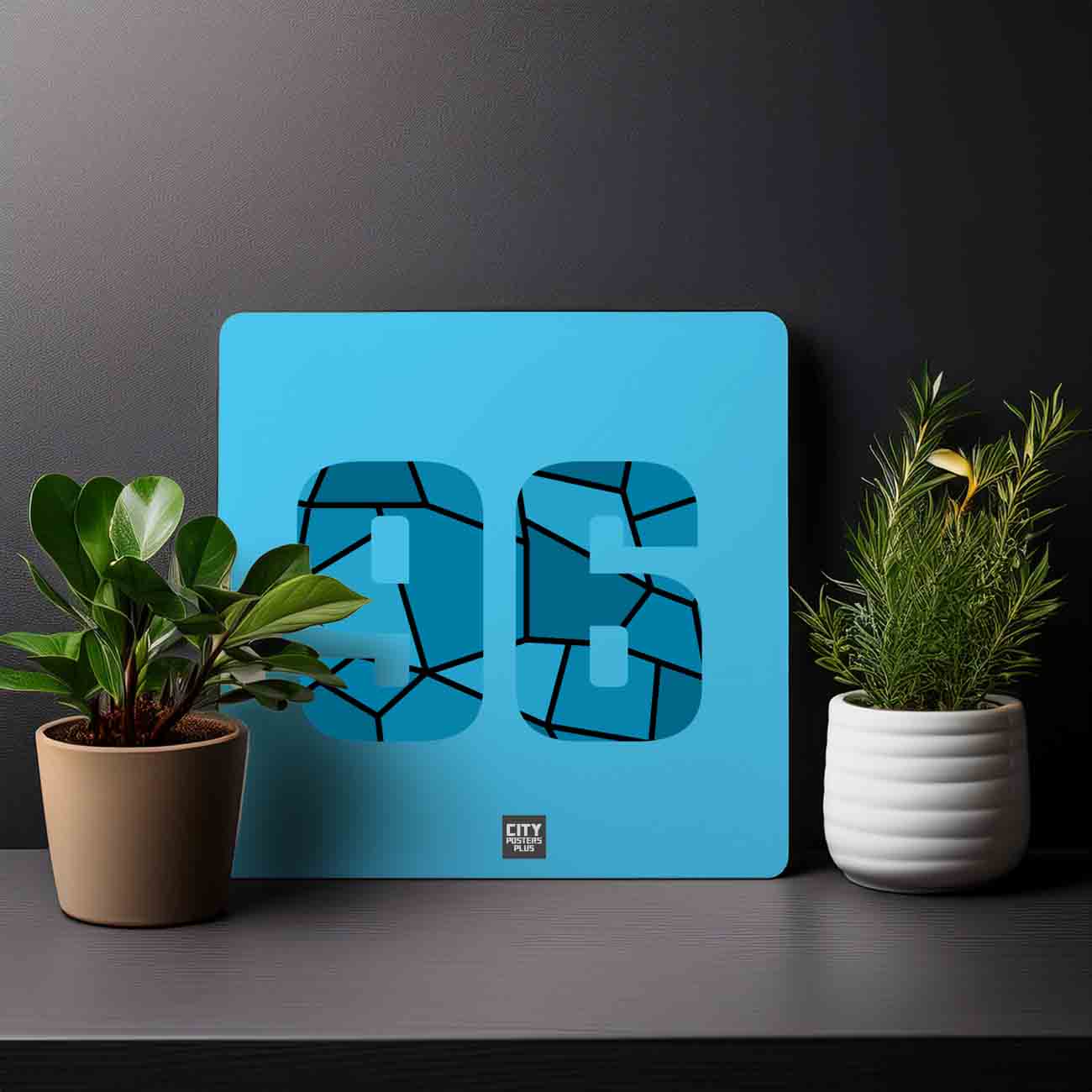 96 Number Mousepad (Sky Blue)