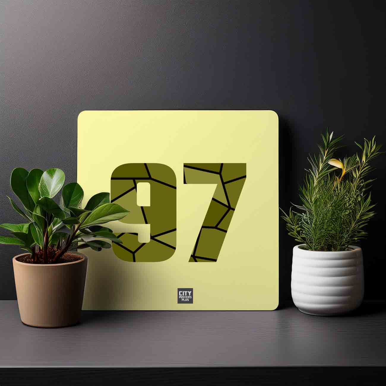 97 Number Mousepad (Butter Yellow)