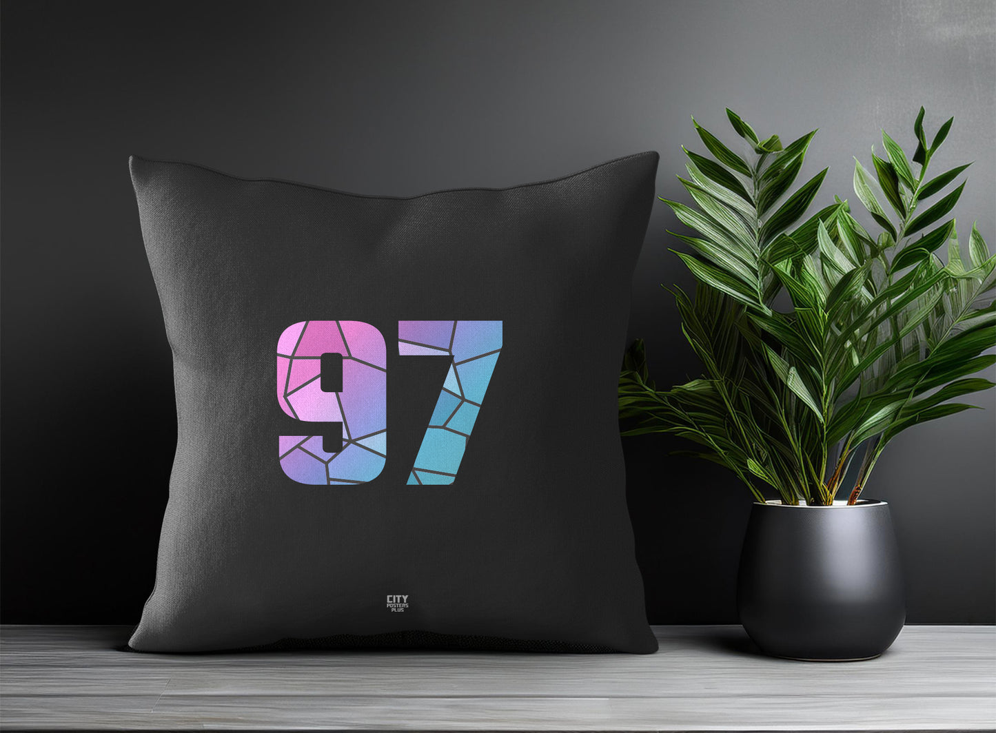 97 Number Square & Rectangle Pillow Cases | Print Deliver Plus by City Posters Plus