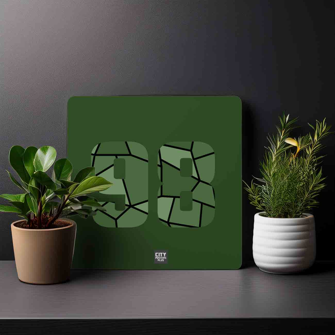 98 Number Mousepad (Olive Green)