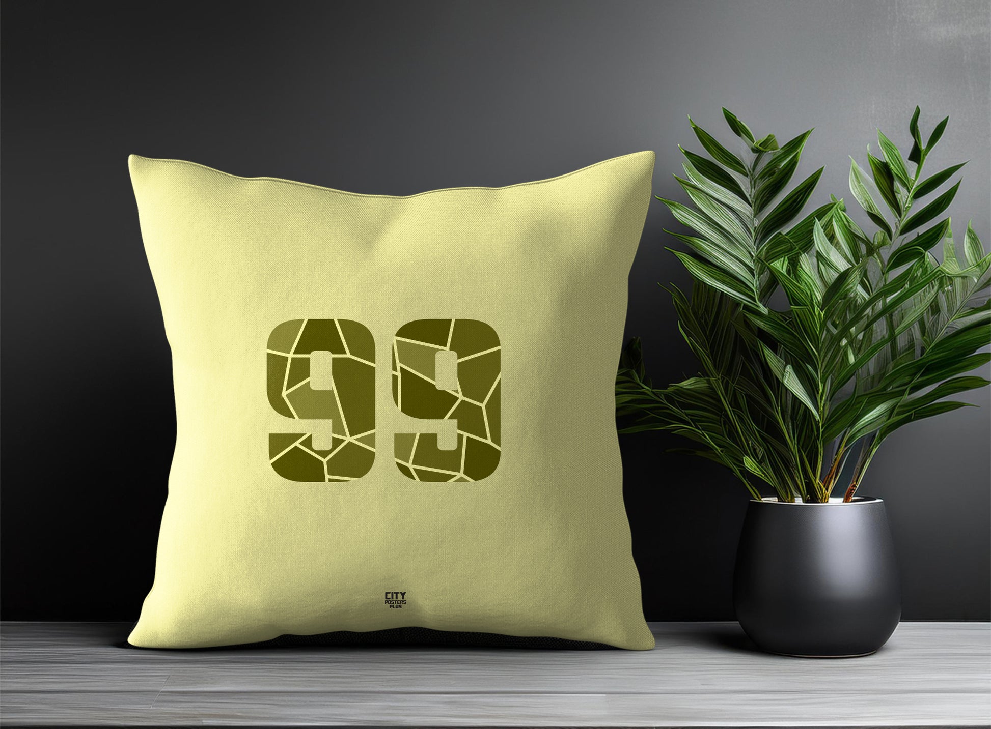 99 Number Square & Rectangle Pillow Cases | Print Deliver Plus by City Posters Plus