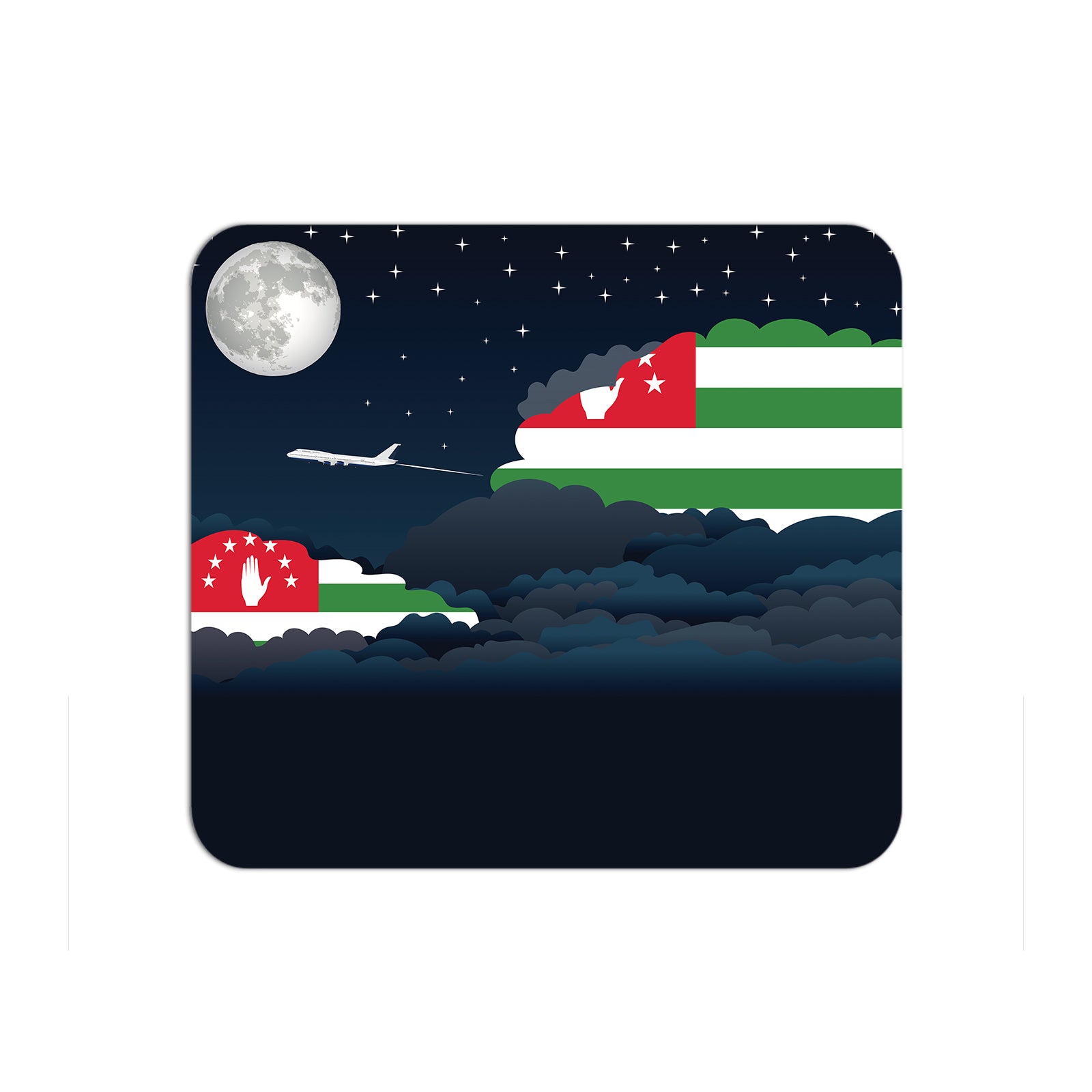 Abkhazia Airplane Airport Flight Night Clouds Mousepad 