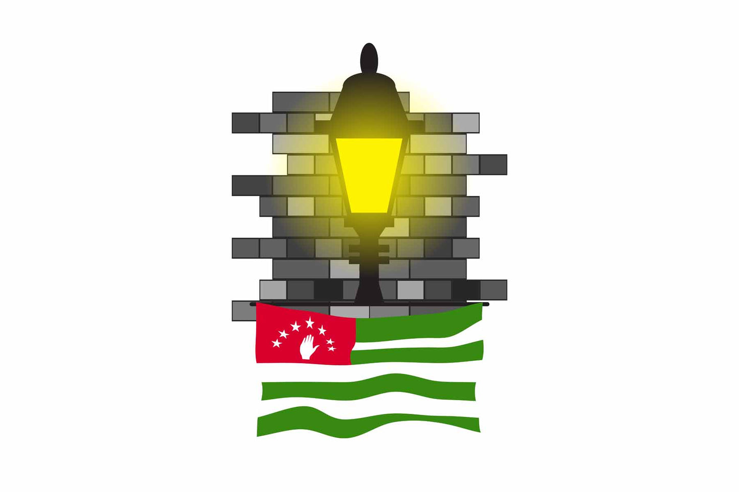 Abkhazia Street Lamp Bricks Fridge Magnet