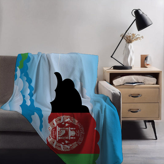 Afghanistan Day Clouds Blankets & Throws | Soft Premium Blankets | City Posters Plus