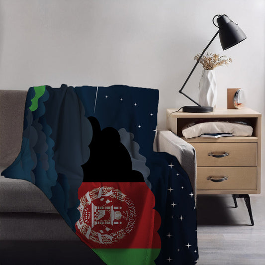 Afghanistan Night Clouds Blankets & Throws | Premium Soft Blankets | City Posters Plus