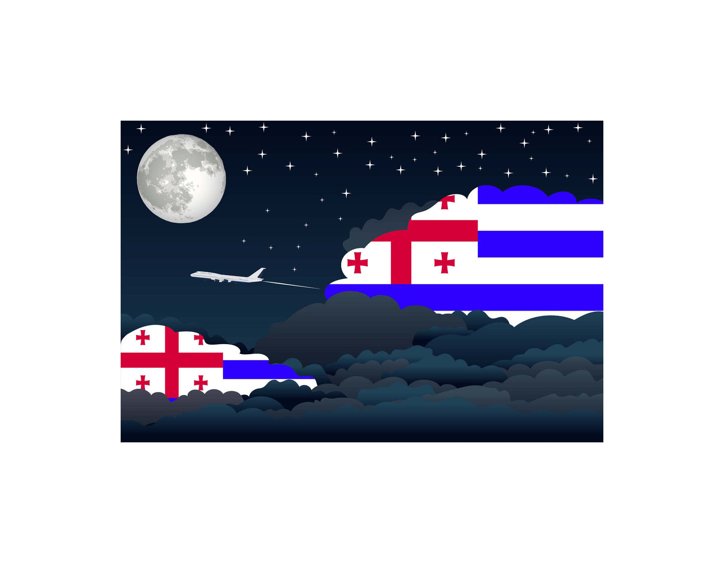 Ajaria Night Clouds Blankets & Throws | Premium Soft Blankets | City Posters Plus