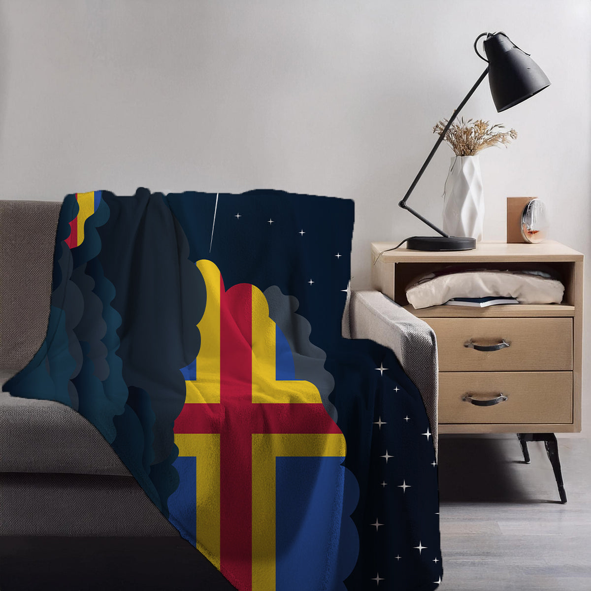 Aland Night Clouds Blankets & Throws | Premium Soft Blankets | City Posters Plus