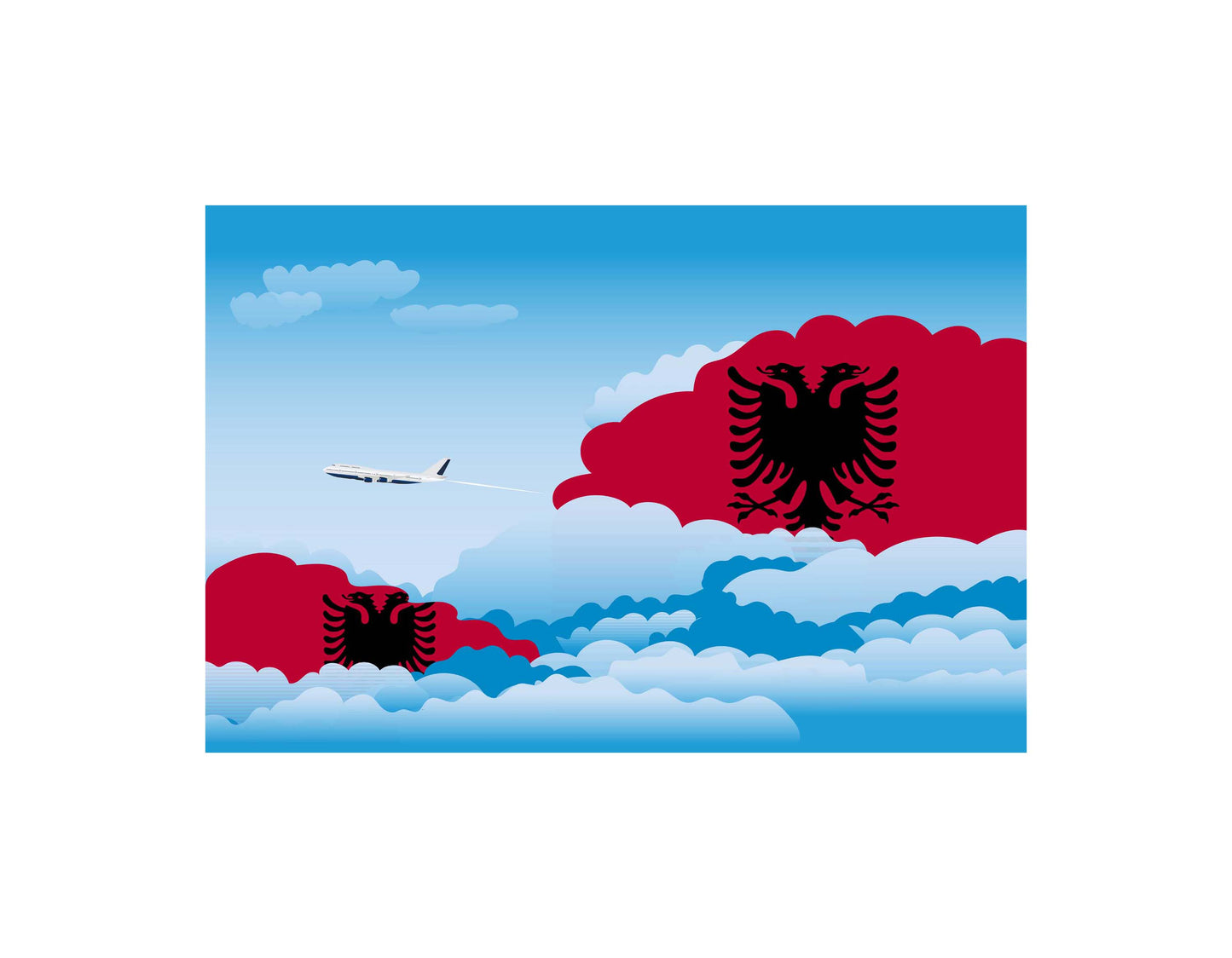 Albania Day Clouds Blankets & Throws | Soft Premium Blankets | City Posters Plus