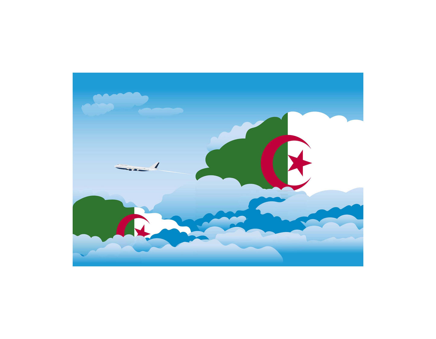 Algeria Day Clouds Blankets & Throws | Soft Premium Blankets | City Posters Plus