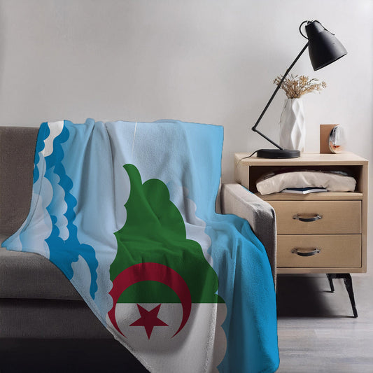 Algeria Day Clouds Blankets & Throws | Soft Premium Blankets | City Posters Plus