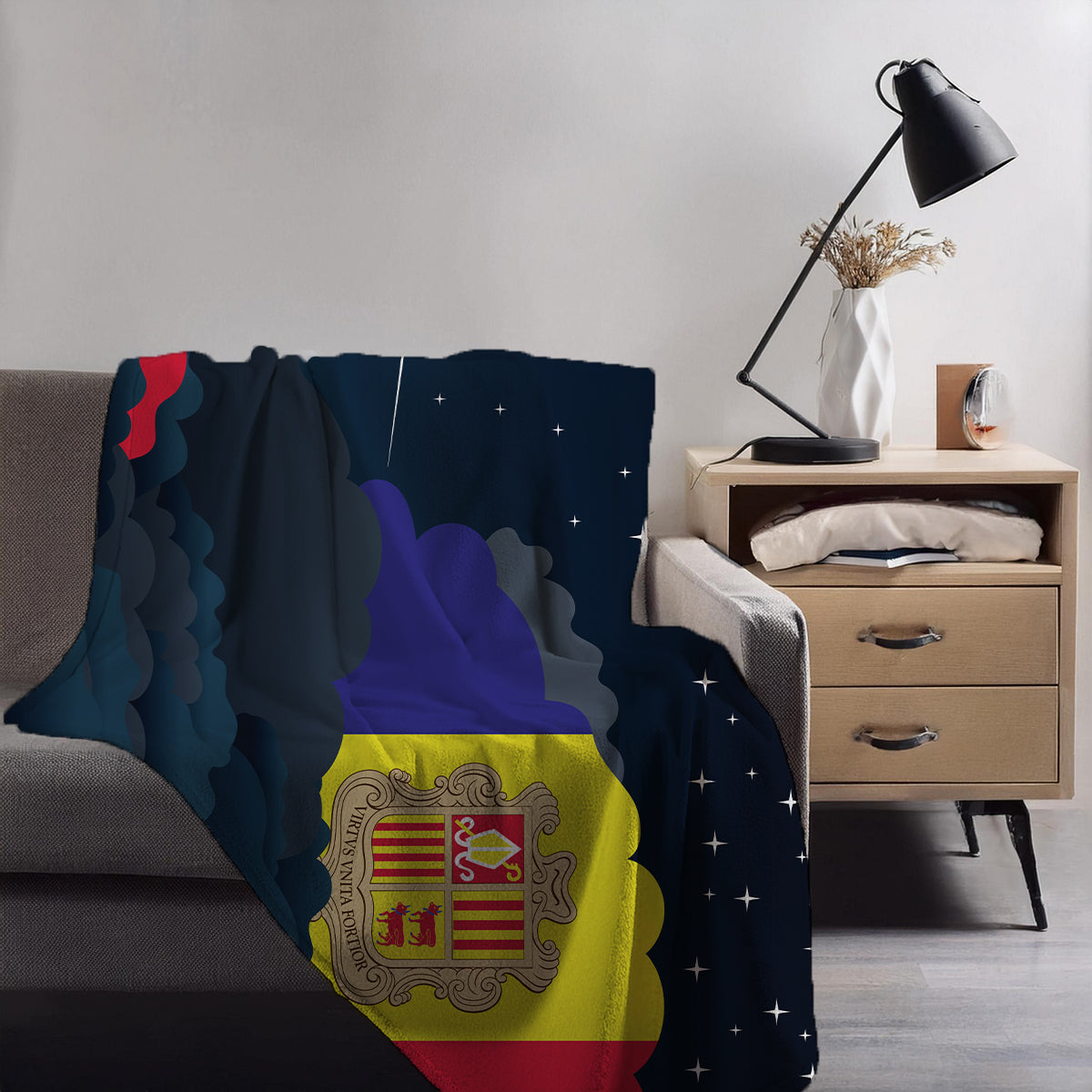 Andorra Night Clouds Blankets & Throws | Premium Soft Blankets | City Posters Plus