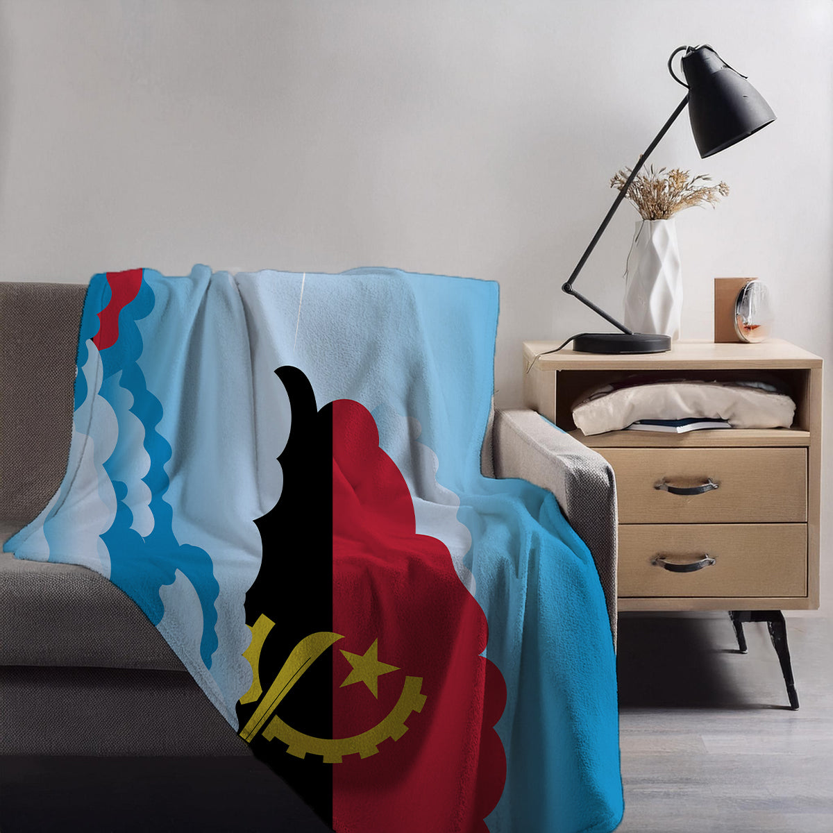 Angola Day Clouds Blankets & Throws | Soft Premium Blankets | City Posters Plus