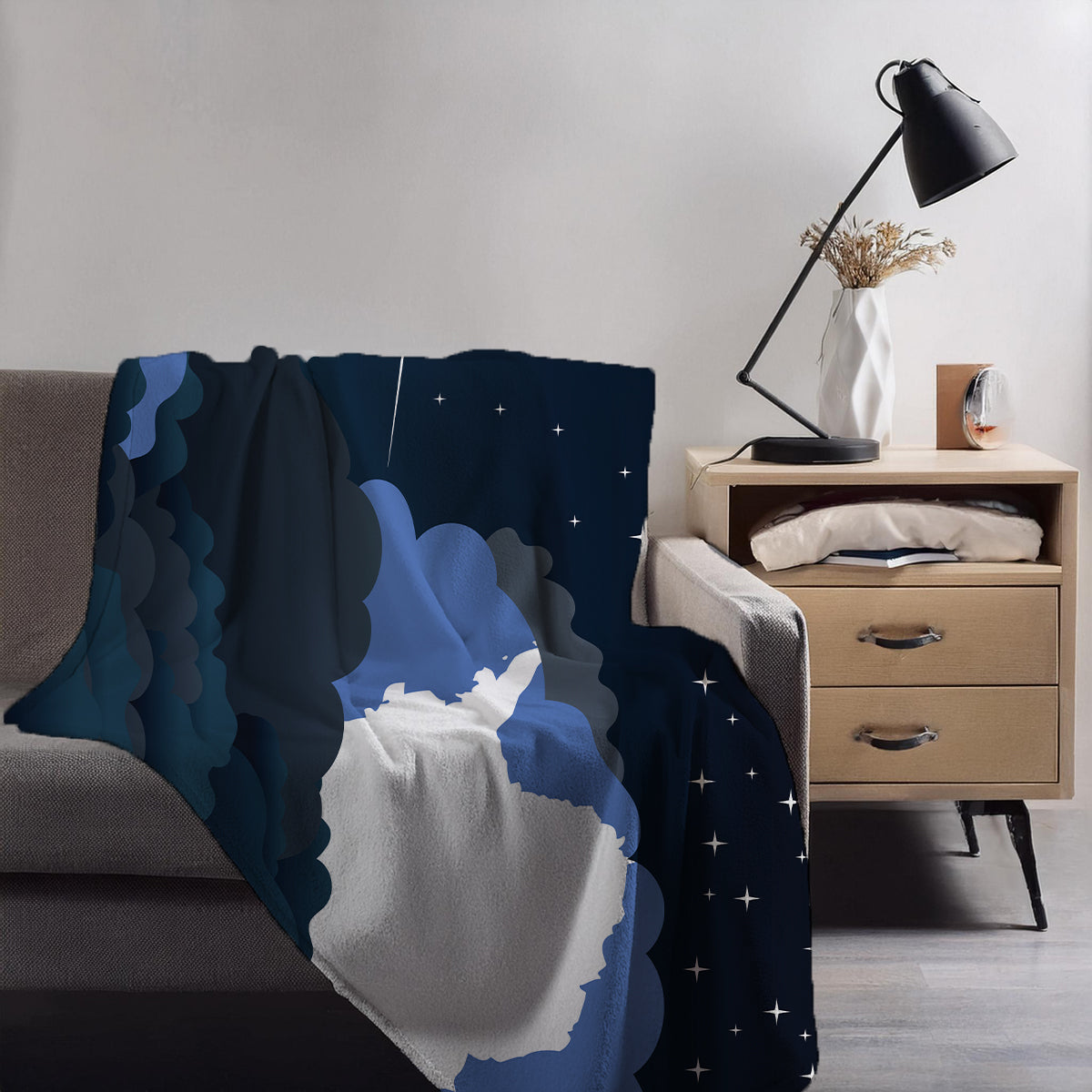Antarctica Night Clouds Blankets & Throws | Premium Soft Blankets | City Posters Plus
