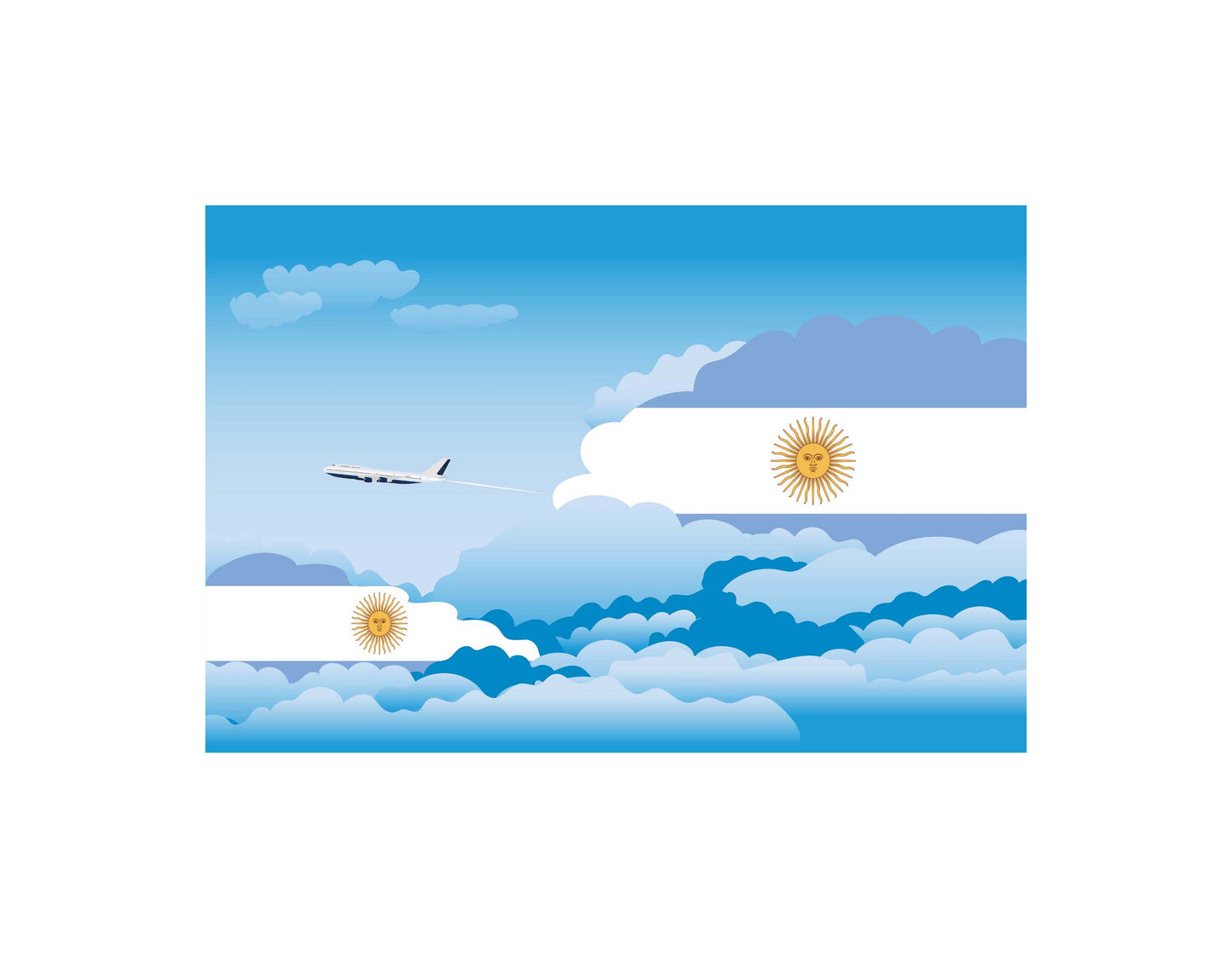 Argentina Day Clouds Blankets & Throws | Soft Premium Blankets | City Posters Plus