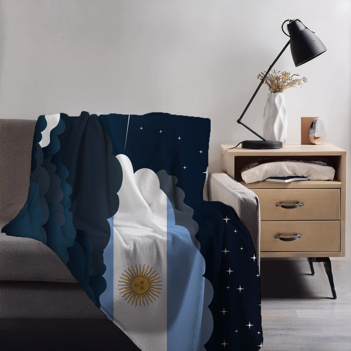 Argentina Night Clouds Blankets & Throws | Premium Soft Blankets | City Posters Plus