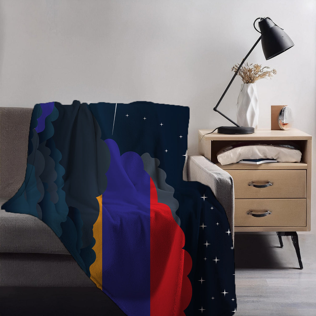 Armenia Night Clouds Blankets & Throws | Premium Soft Blankets | City Posters Plus
