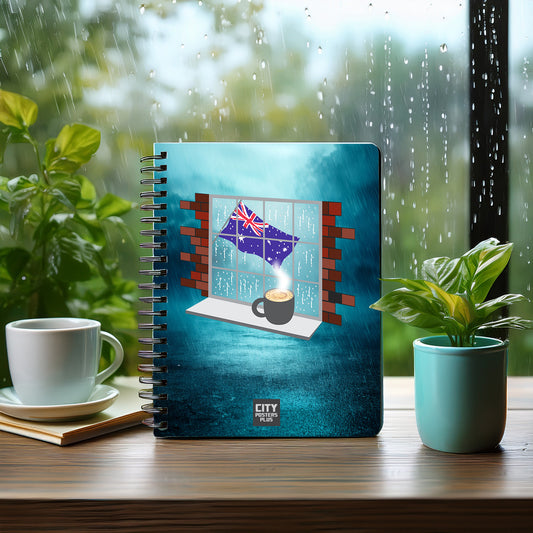 Australia  Coffee Rain Notebook