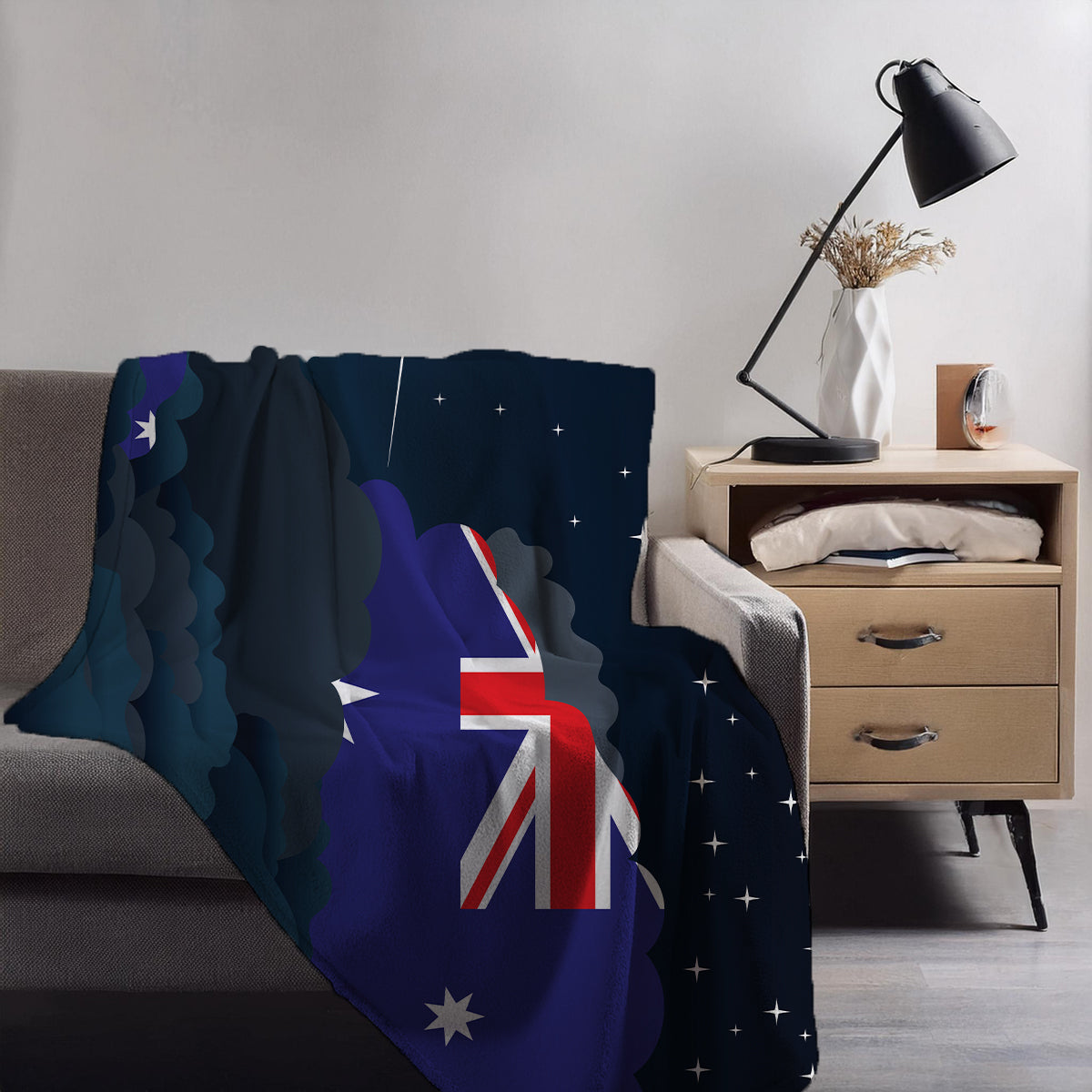Australia Night Clouds Blankets & Throws | Premium Soft Blankets | City Posters Plus