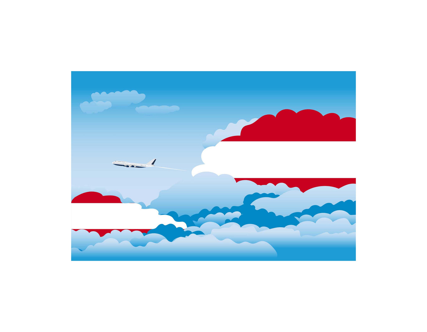 Austria Day Clouds Blankets & Throws | Soft Premium Blankets | City Posters Plus
