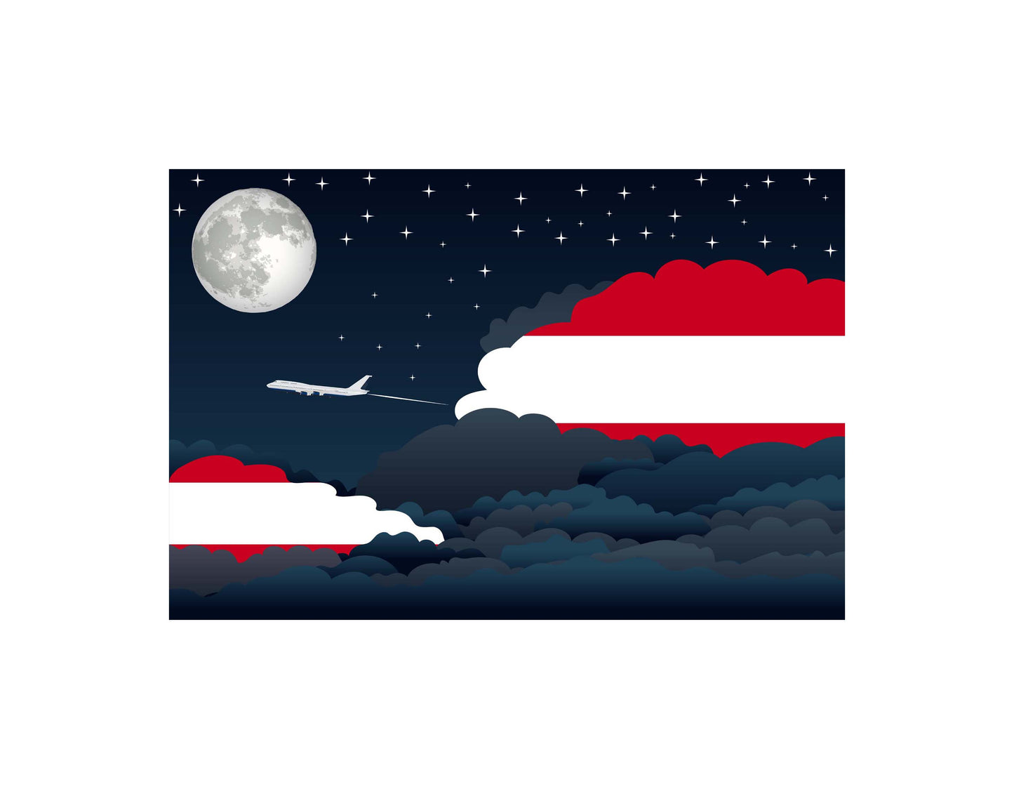 Austria Night Clouds Blankets & Throws | Premium Soft Blankets | City Posters Plus