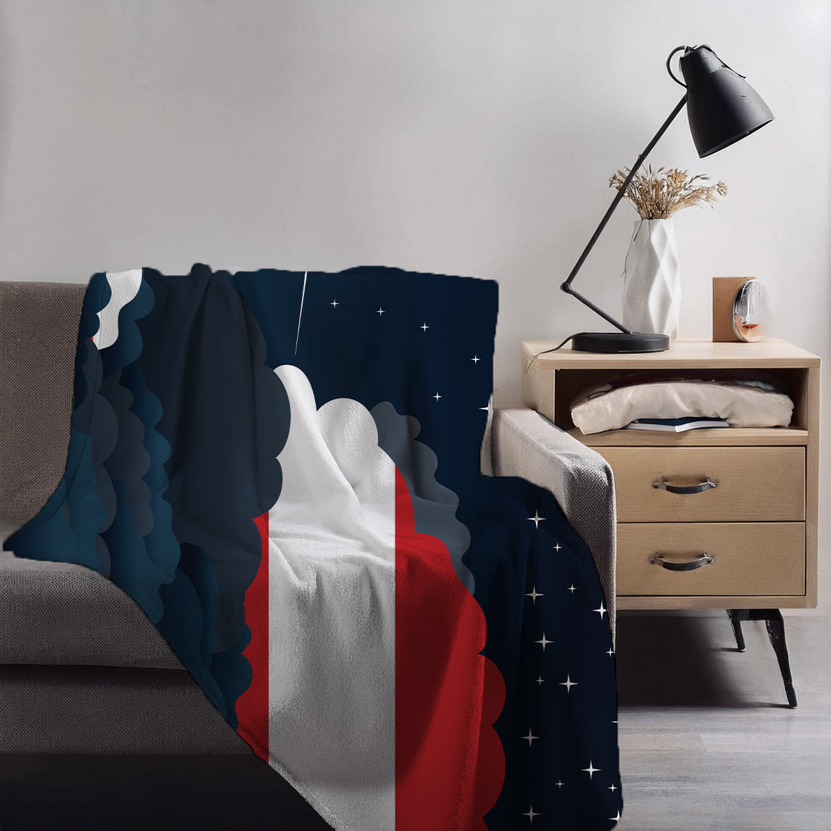 Austria Night Clouds Blankets & Throws | Premium Soft Blankets | City Posters Plus