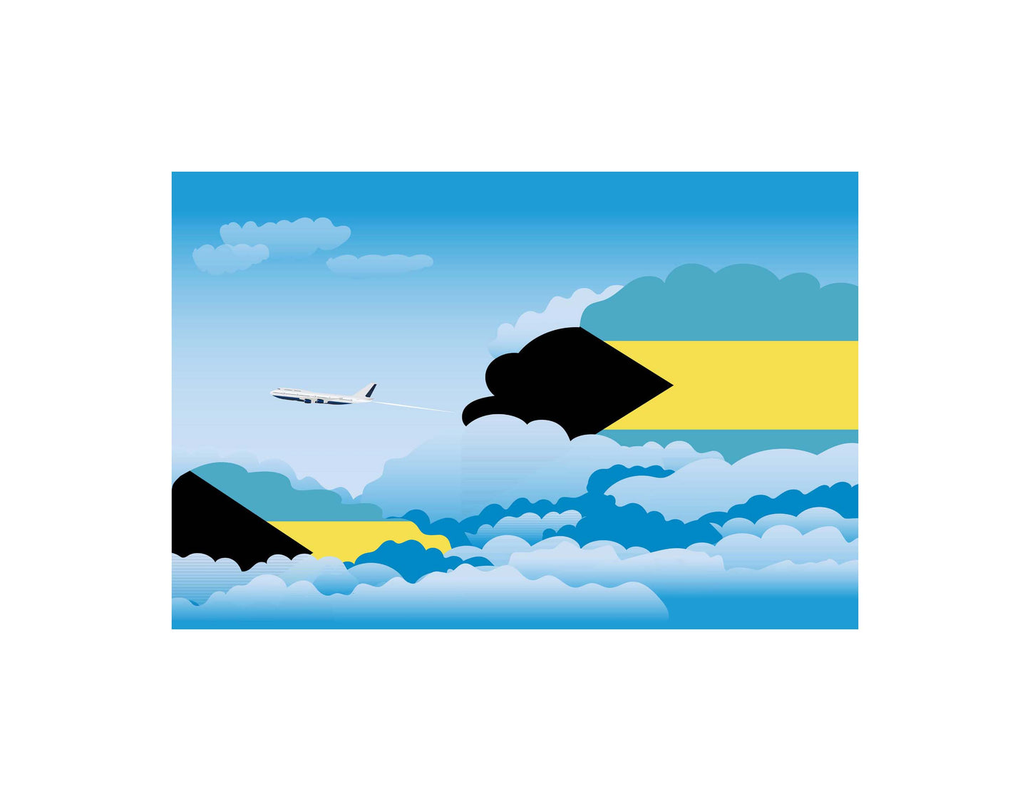 Bahamas Day Clouds Blankets & Throws | Soft Premium Blankets | City Posters Plus