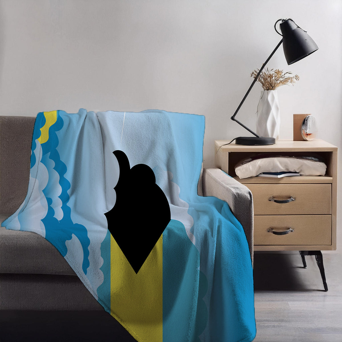 Bahamas Day Clouds Blankets & Throws | Soft Premium Blankets | City Posters Plus