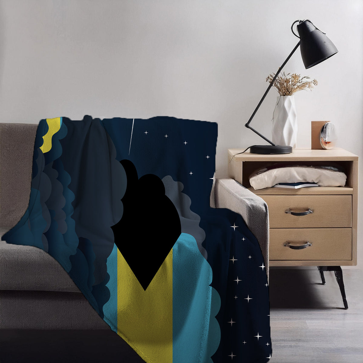 Bahamas Night Clouds Blankets & Throws | Premium Soft Blankets | City Posters Plus