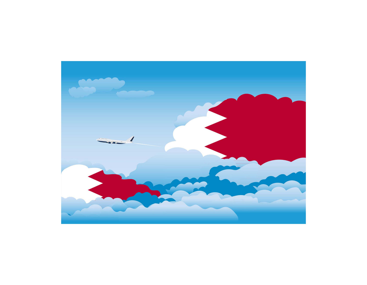 Bahrain Day Clouds Blankets & Throws | Soft Premium Blankets | City Posters Plus