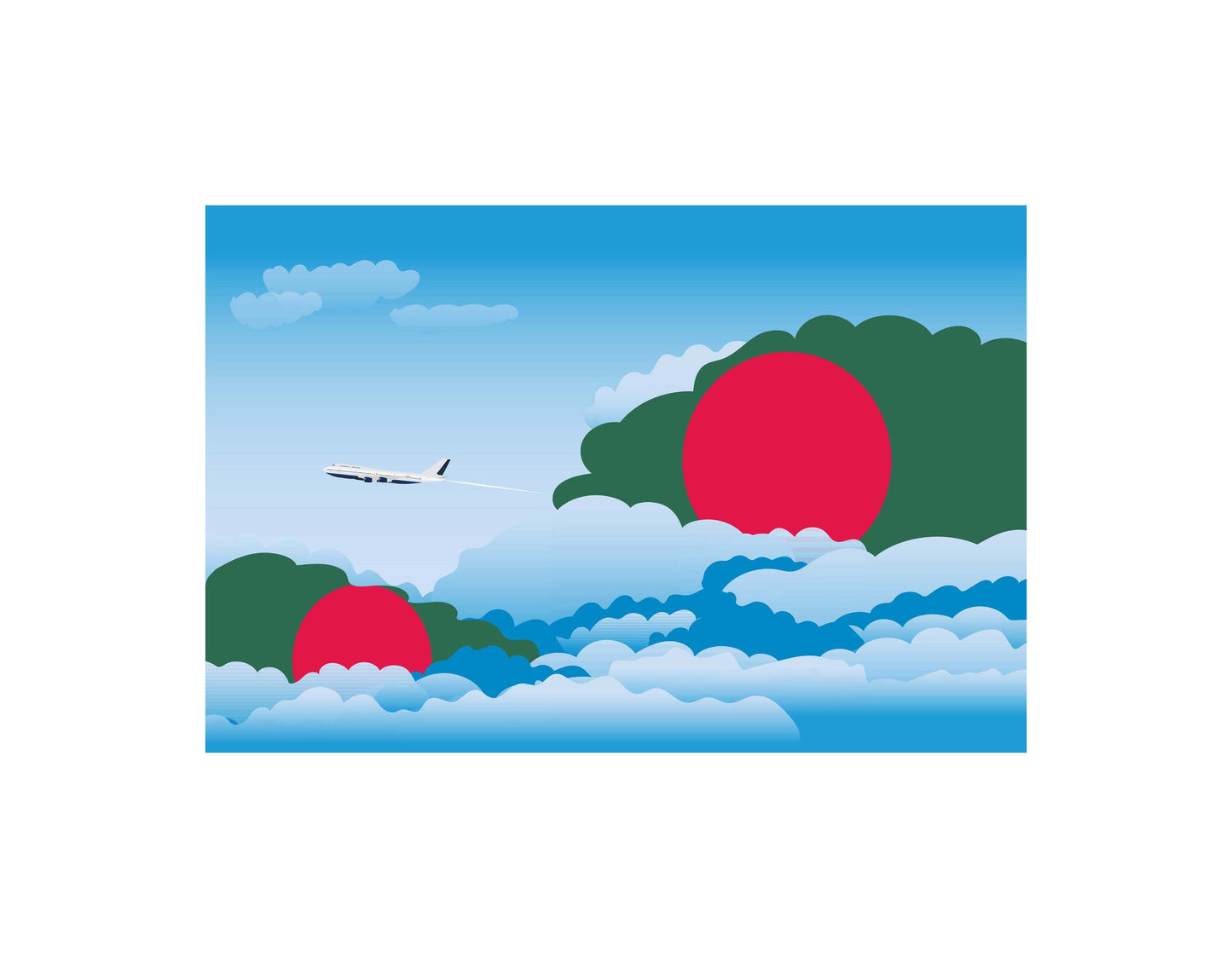 Bangladesh Day Clouds Blankets & Throws | Soft Premium Blankets | City Posters Plus